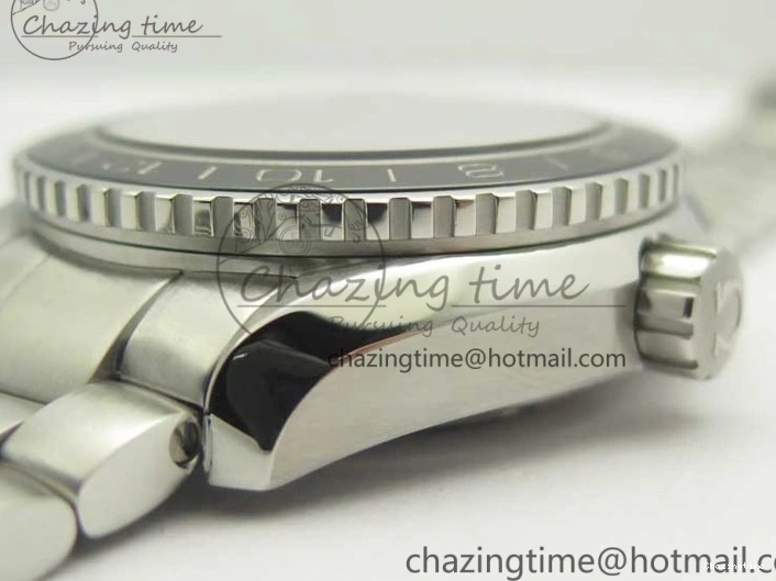 0304 Planet Ocean 600M Co-Axial GMT 43.5mm VSF 1:1 Best Edition Black Dial Orange Markers on SS Bracelet A8605 Super Clone Elegant 8024